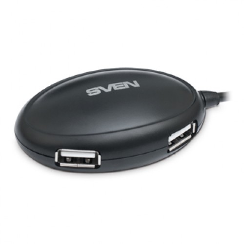 Концентратор USB 2.0 HUB SVEN HB–401, 4 USB 2.0 ports, черный