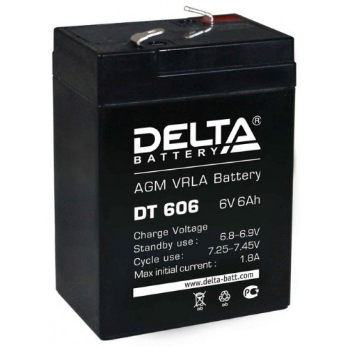 Аккумулятор DELTA DT 606 6V 6Ah 