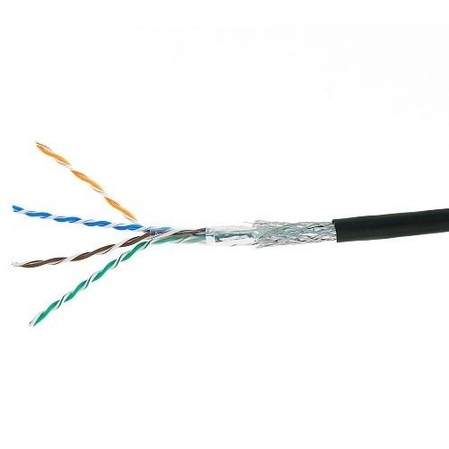 Кабель SFTP кат.5e Fluke МЕДЬ однож. 4х2х0.51 мм, экран+оплетка алюминий, 305 м Outdoor Cablexpert (SPC-5051E-SO-OUT)