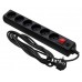 Фильтр сетевой BURO 600SH-16-3-B 3м (6 розеток) черный