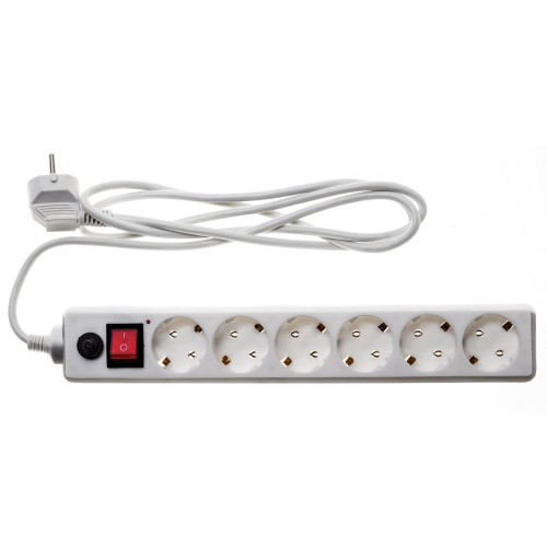 Фильтр сетевой BURO 600SH-16-1.8-W White (1.8m/6 розеток)