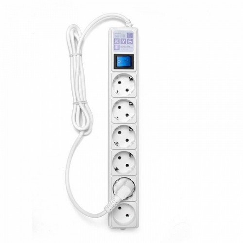 Фильтр сетевой Powercube SPG(5+1)-16B-1,9М-WHITE (1.9m/6 розеток)