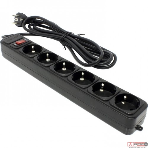 Фильтр сетевой ExeGate SP-6-1.5B Black (6-розеток/1.5m) (EX266864RUS)