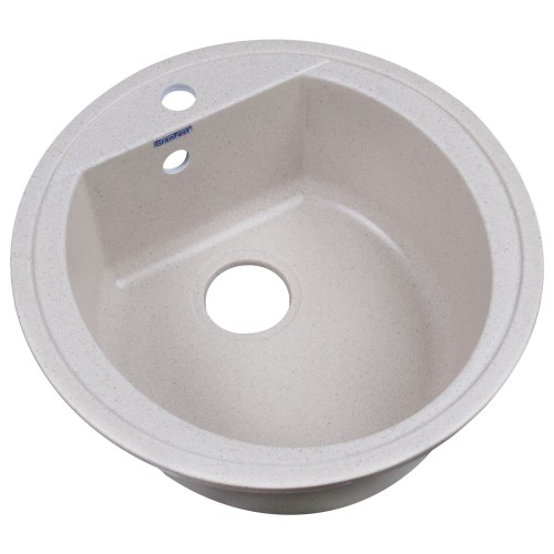 Мойка врезная Granfest Rondo GF-R, D50 см, мрамор, цвет бежевый