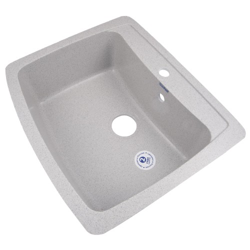 Мойка врезная Granfest GF-S 60.5х51 см цвет серый, мрамор