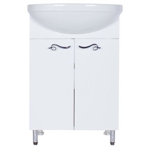 Тумба под раковину напольная «Венеция» 55 см цвет белый