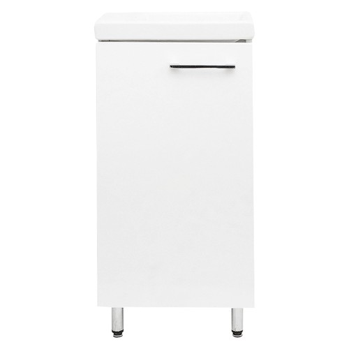 Тумба под раковину напольная «Паола» 50 см цвет фиолетовый/белый