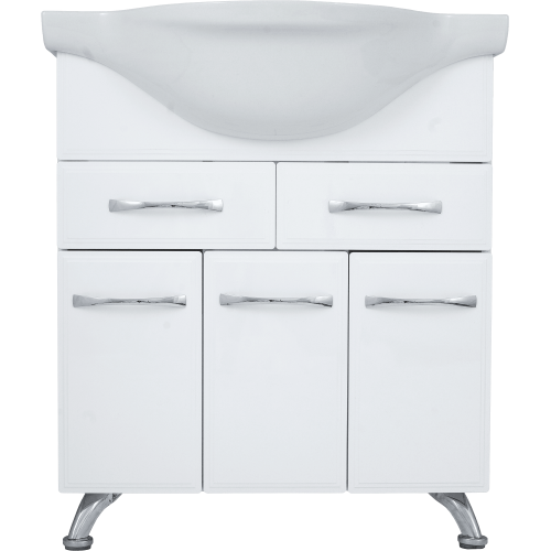 Тумба под раковину напольная Акваль «Эмили» 75 см цвет белый