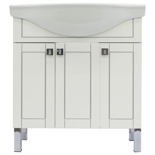 Тумба под раковину напольная «Мерлин» 80 см цвет белый