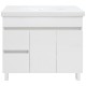 Тумба под раковину напольная Sensea «Лайн» 90 см цвет белый