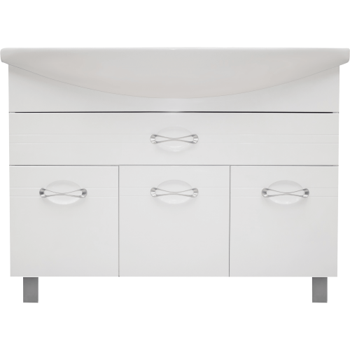 Тумба под раковину напольная Sanflor «Палермо» 105 см цвет белый