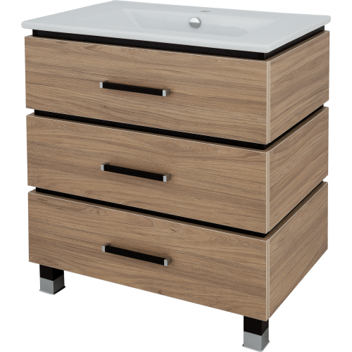 Тумба под раковину напольная «Торонто» 75 см, цвет швейцарский вяз