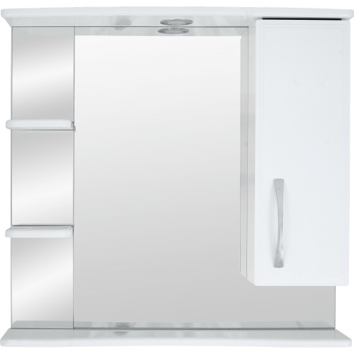 Шкаф зеркальный «Эмили» 75 см цвет белый