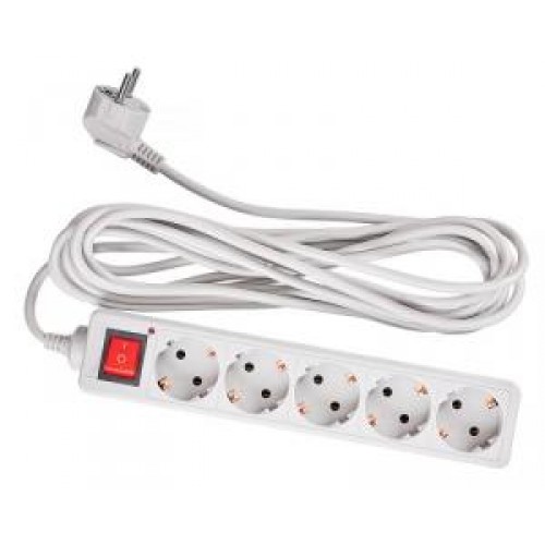 Фильтр сетевой BURO 500SL-5-G 5м (5 розеток) серый