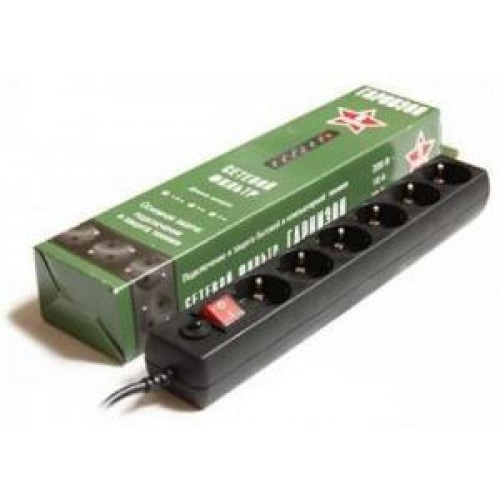 Фильтр сетевой Гарнизон ЕНВ6 black