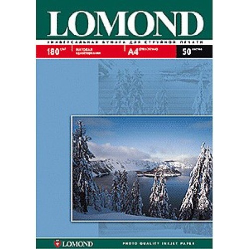 Бумага Lomond для струйной печати A4, 180г/м, 50л. (0102014)