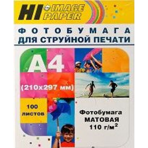 Бумага Hi-image paper для фотопечати A4, 110 г/м2, 100 листов, матовая односторонняя(A2123)