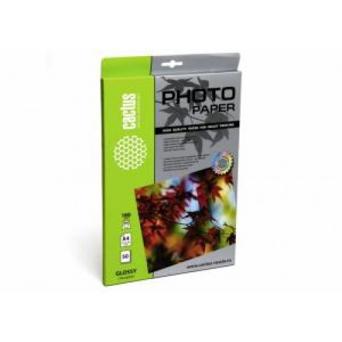 Фотобумага Cactus CS-GA418050 A4, 180г/м2, 50л., белый глянцевое для струйной печати