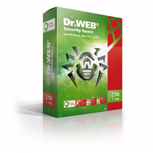 ПО Dr.Web Security Space Pro  2 ПК 1 год = 1 ПК 2 года (BHW-B-12M-2-A3)