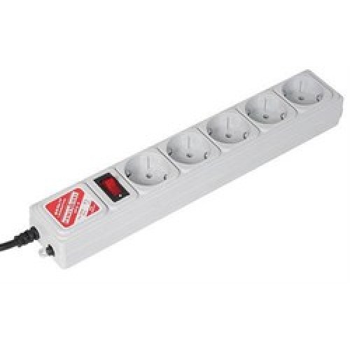 Фильтр сетевой PowerCube SPG-B-6-Grey 1.9м (5 розеток) для подключения к ИБП Grey
