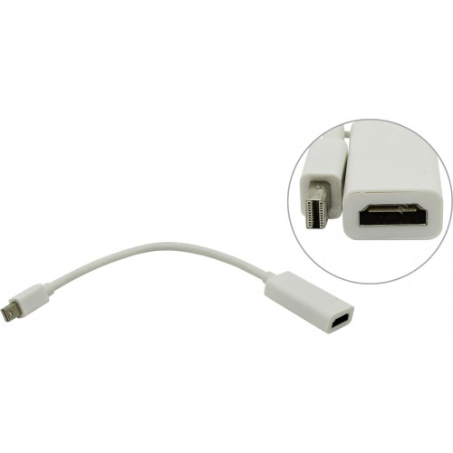 Кабель-переходник miniDisplayPort(M) -> HDMI(F) 0.5m 5bites (AP-015)