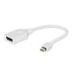Кабель-переходник miniDisplayPort(M) -> DisplayPort(F) 0.15m Gembird (A-MDPM-DPF-001-W)