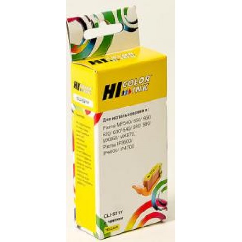 Картридж Hi-Black HB-CLI-521 для Canon PIXMA iP3600/iP4600/MP540 Yellow