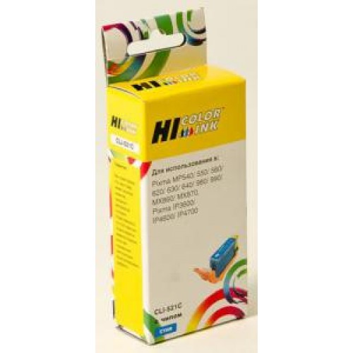 Картридж Hi-Black HB-CLI-521 для Canon PIXMA iP3600/iP4600/MP540 Cyan