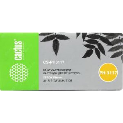 Тонер-картридж 106R01159 (Cactus CS-PH3117) черный для Xerox Phaser 3117/3122/3124/3125 (3000стр.)