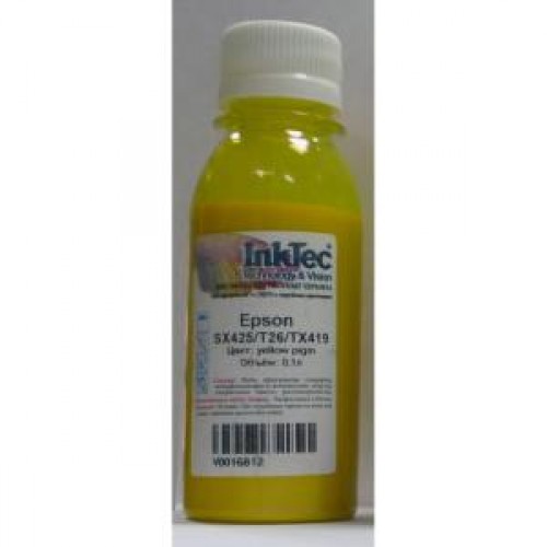 Чернила Epson SX425/T26/TX419, E0013 (InkTec) Yellow pigm, 0,1л