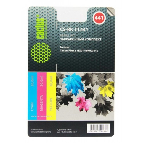 Заправочная станция RK-CL441 Canon CL-441C/M/Y (CACTUS) 90ml Color