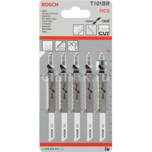 Набор пилок для лобзика Bosch T 101 BR 2608630014