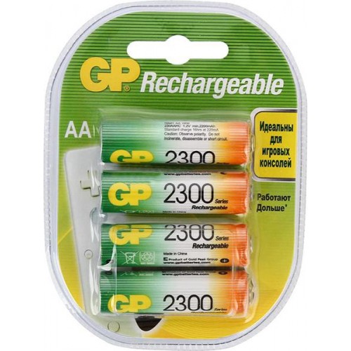 Аккумулятор GP AA (2300mAh) 230AAHC-2DECRC4 NiMH (4шт) 