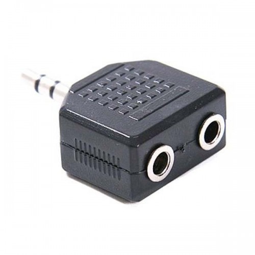 Адаптер Ningbo 2x3.5mm Jack(f)-3.5mm Jack(m) черный (JAAA095-B)