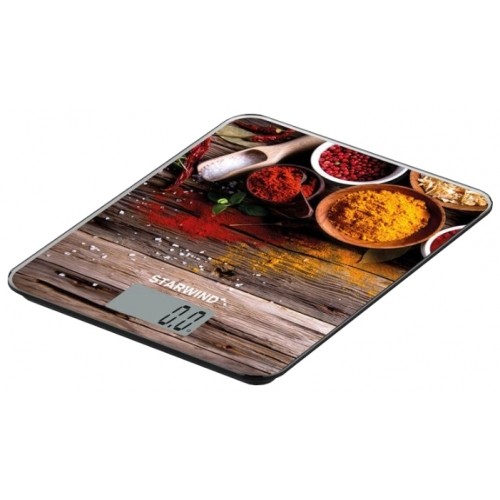 Весы кухонные STARWIND SSK3358,  рисунок (5кг/стекло)