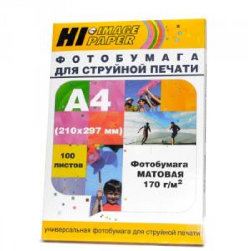 Бумага Hi-image paper для фотопечати А4, 170 г/м2, 20 листов, матовая двусторонняя(A201545)