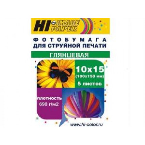 Бумага Hi-image paper (магнитная) 10x15, 690 г/м2, 5 л, глянцевая односторонняя(A20296)