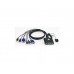 Переключатель ATEN CS22U-A 2-port USB Cable KVM Switch, проводной ПДУ, кабели несъемные