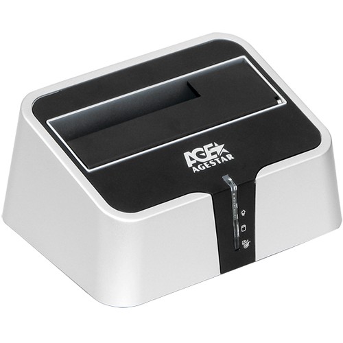Док-станция AgeStar 3CBT2  2.5"/3.5" USB 3.0/eSATA, серебристый/черный