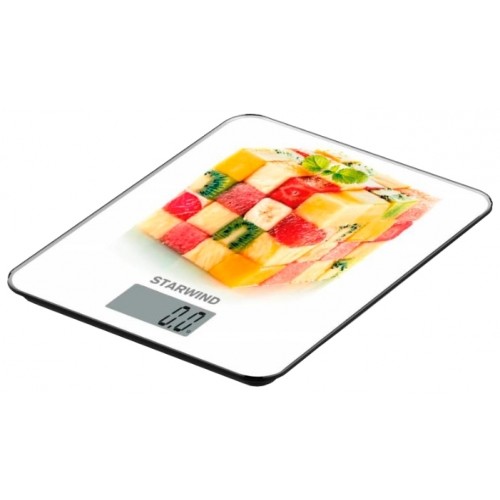 Весы кухонные STARWIND SSK3359,  white (5кг/стекло)