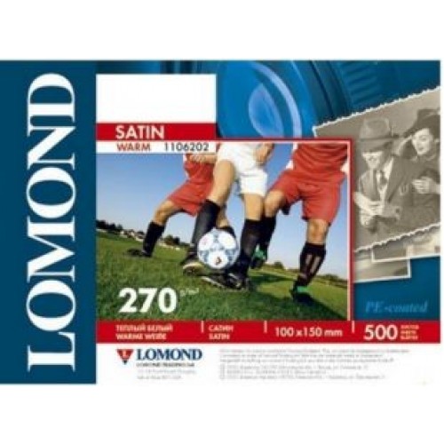 Бумага Lomond для фотопечати A6/270г/м2/500 листов, белый атласное (1106202)