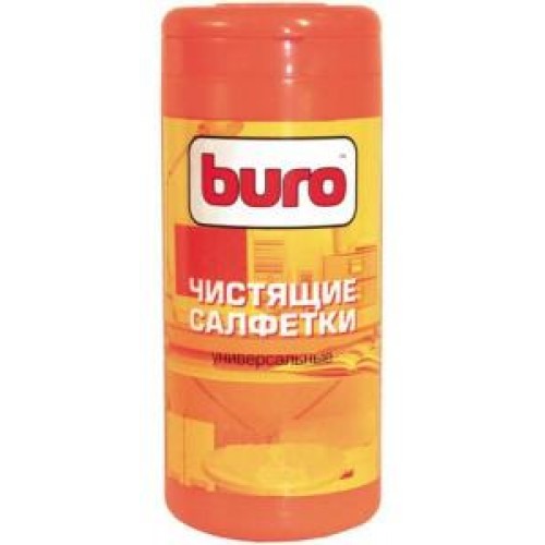 Салфетки чистящие влажные BURO BU-Tscreen для экранов и оптики (100 шт в тубе) 