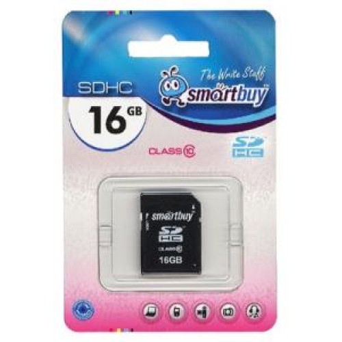 Карта памяти SecureDigital Card 16Gb SmartBuy Class 10