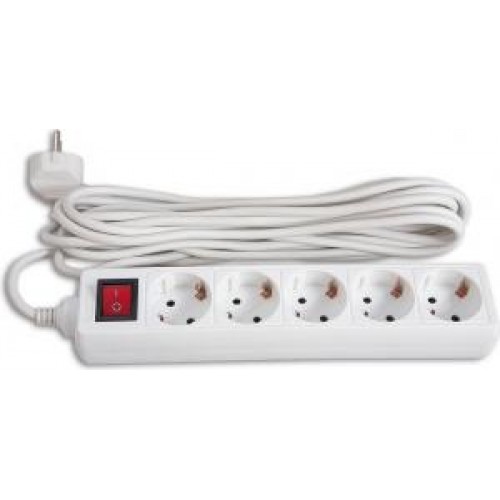 Фильтр сетевой BURO 500SH-10-W 10м (5 розеток) белый