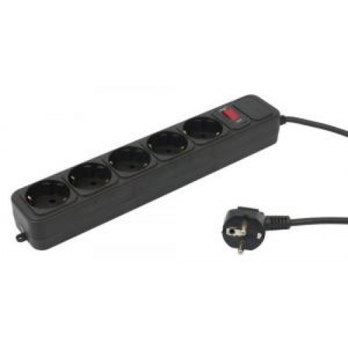 Сетевой фильтр PC Pet AP01006-3-BK 3м (5 розеток) black