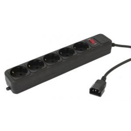 Фильтр сетевой PC Pet Black (5 розеток) 1,8 м (AP01006-E-BK) для подключения к ИБП