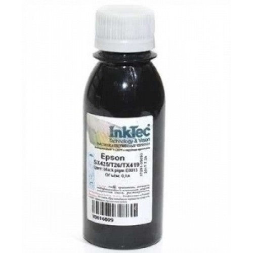 Чернила Epson SX425/T26/TX419, E0013 (InkTec) BK pigm, 0,1л