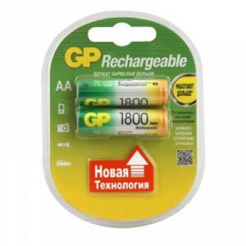 Аккумулятор GP AA (1800mAh) 180AAHC-2CR2 NiMH (2шт)