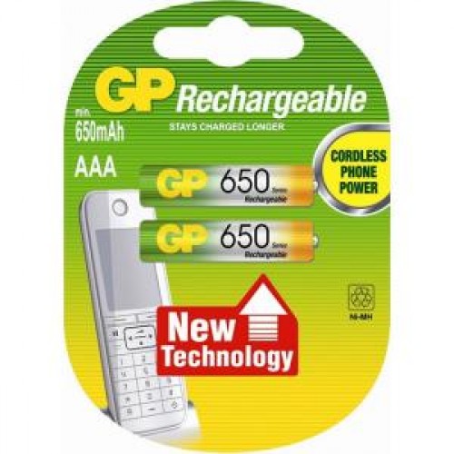 Аккумулятор GP AAA (650 mAh) Ni-Mh BL-2 (65AAAHC-2CPCR2)