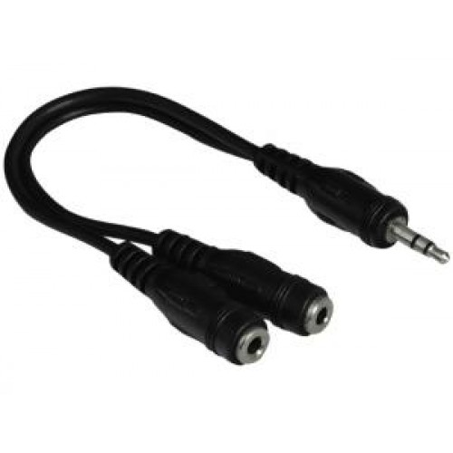 Адаптер Hama H-48925 2xJack 3.5(f) - Jack 3.5(m) 0.2m, black